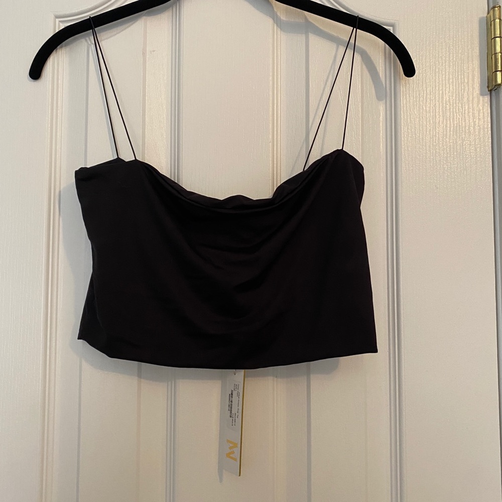 Meshki black crop top